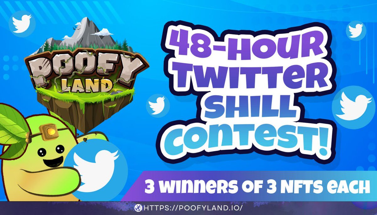 PoofyLand's tweet photo. Twitter Shilling Contest! 

👍 Like and retweet twitter post

🏆 3 winners
Win 3 NFT each 🎁

🔃 https://t.co/4eG9AqrhL9

48 hours only!!!

Use these NFTS on the official launching happening this September 4, 2023.

Download the app here! 
⬇️ https://t.co/Up5U8s9ybb https://t.co/jba8fTWt6t