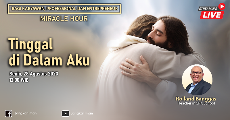 JangkarIman's tweet photo. Miracle Hour - Tinggal di Dalam Tuhan
Senin, 21 Agustus 2023
Pukul 12.00 WIB
Live Streaming Facebook & Youtube :
Jangkar Iman
#podcastrohani #miraclehour #jangkariman https://t.co/qLtDKYwdd0