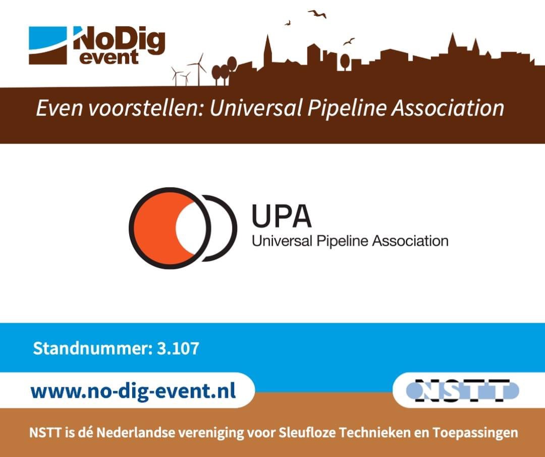 NoDigEvent's tweet image. Ontdek meer op ons komende evenement: 
NSTT No-Dig Event 11 en 12 oktober!

De spanning neemt toe naarmate we dichter bij ons evenement komen, en we zijn verheugd om de volgende exposant aan jullie voor te stellen: 

Universal Pipeline Association (UPA)