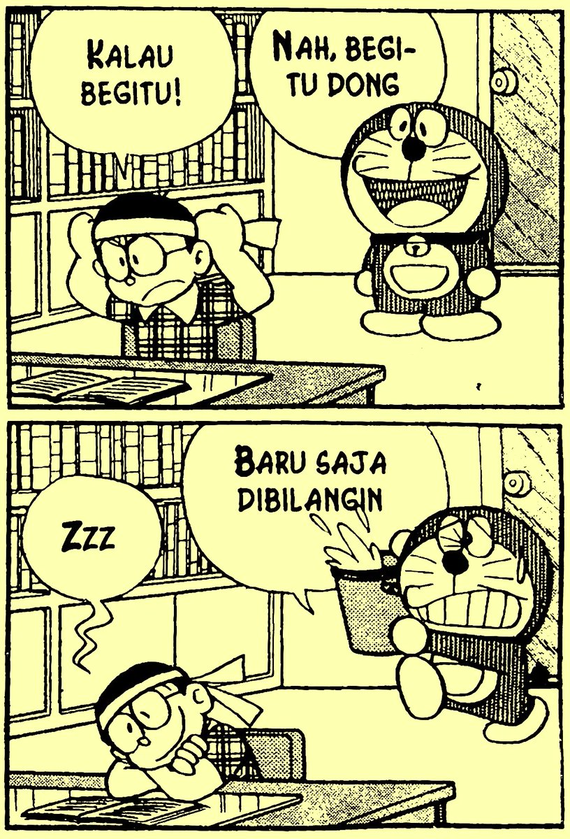 DoraemonHariIni's tweet photo. Selamat belajar dan bekerja. Mari kita pasrahkan saja bahwa produktivitas adalah menyalahi kodrat manusia.

(Doraemon Petualangan 4, 1983/#DoraemonHariIni Agustus 2015) https://t.co/nfKUr0L1OB
