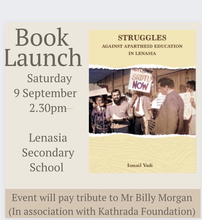 ismailvadi's tweet photo. Something https://t.co/mQuMyN42YR on teachers against apartheid education. 9/9/23@LenzHigh@2.30pm. https://t.co/EZZJ7EU3My