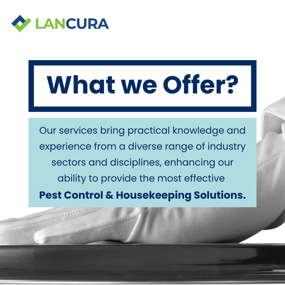 LancuraLtd's tweet image. Our experienced team and advanced techniques make us a reliable choice for maintaining the hygiene and aesthetics of your spaces.
We Offer:
&amp;gt; Pest Control 
&amp;gt; Housekeeping
&amp;gt; Commercial Solutions
#lancura #prokill #cleaningcrew #crew #pestcontrol #cleaning #pestcontrolservice