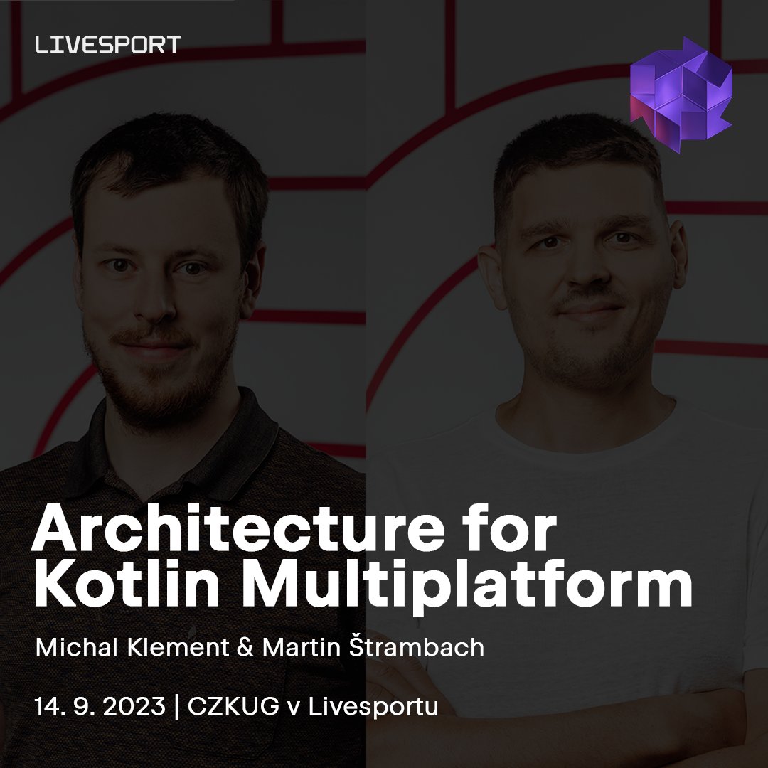 KotlinCzech's tweet image. Poslední plánovanou přednáškou bude @livesport_eu duo @klememi a Martin Štrambach, kteří budou mluvit o architektuře pro multiplatformní Kotlin.
My už se moc těšíme, a co ty?
jb.gg/CZKUG_09-2023 #kotlin #multiplatform