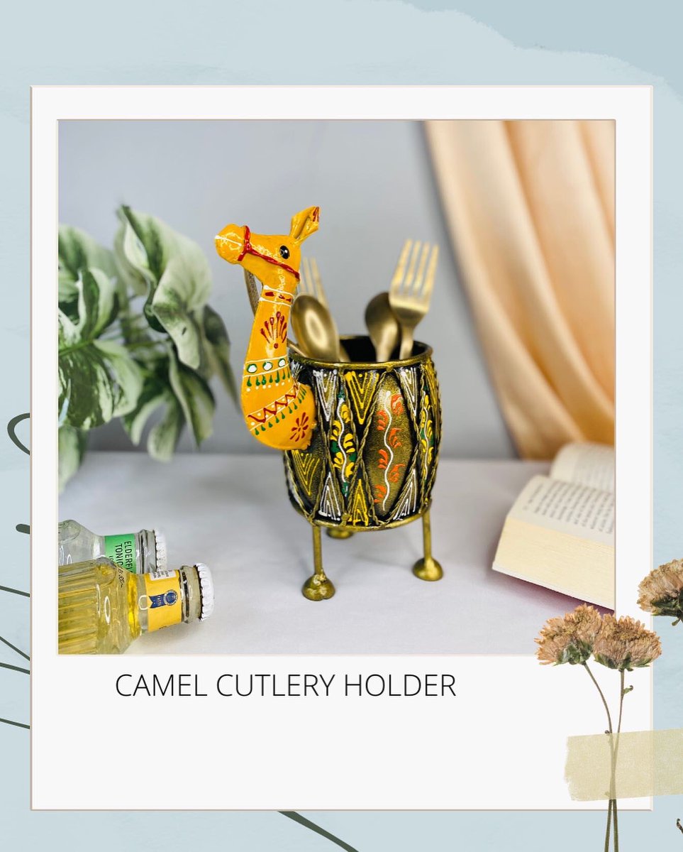 arvindhandi's tweet image. “Every fork, knife, and spoon in a cutlery stand tells a story of shared moments around the dining table.”

Metal Camel Cutlery Holder

.
.
.
.
#cutlerydesign #penholder #pen #cutlery #arvindhandicrafts #handicraft #socialmedia #dessert #metal