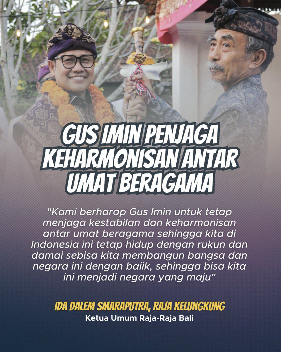 voiceofpkb's tweet photo. Tidak banyak pemimpin yang dipercayai dan diamanahi oleh masyarakat desa adat untuk memperjuangkan mereka. 

Gus @cakimiNOW selama ini telah dianggap sebagai penjaga keharmonisan antar umat beragama💚🇮🇩

#GusIminPKBsatu 
#MandatDesaAdat 
#pkbuntukanakbangsa https://t.co/jJGq174mmC
