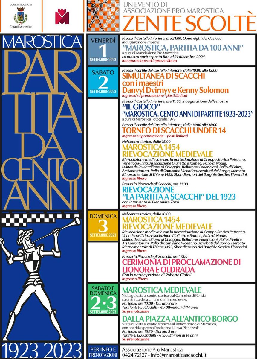 SbFiorentini's tweet photo. 2023, il Centenario della Partita a scacchi di Marostica, una delle rappresentazioni storiche più famose al mondo.
Siamo protagonisti di questa magia dal 1970.
Sarà un orgoglio enorme  portare le nostre bandiere in quella piazza meravigliosa anche quest' anno https://t.co/P5nPrchkp5