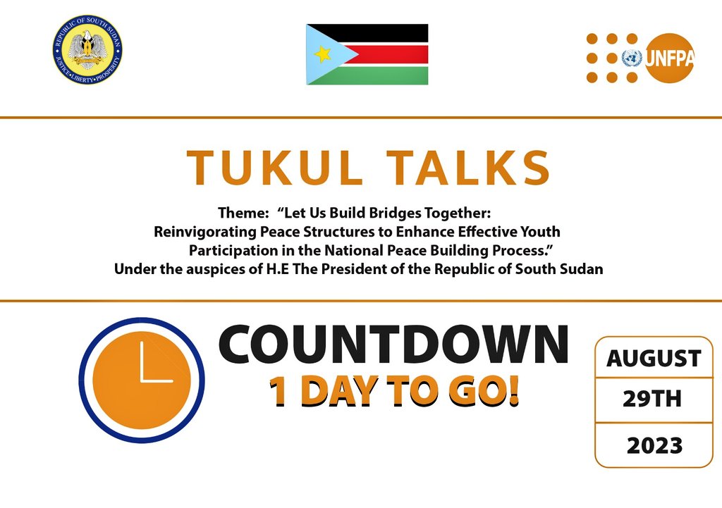 'A child that stands of the shoulder of his father will see farther than his mates.' Intergenerational dialogue and collaboration are indispensable to cultivating sustainable socioeconomic development and #peacebuilding. #Musharaka4Tanmiya #Tukultalks  @UNFPASouthSudan