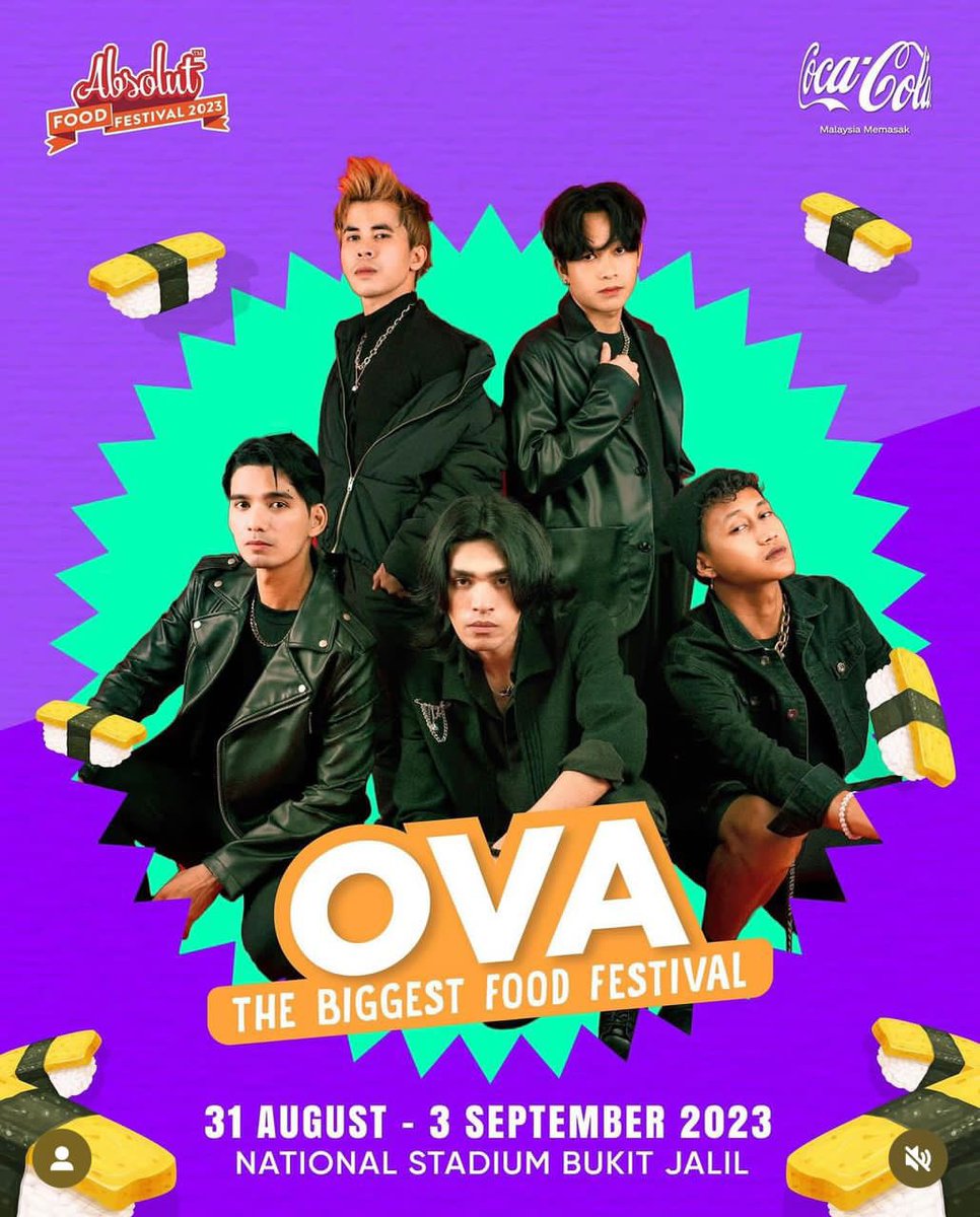 OVAOfficialMy's tweet photo. Hey girls n guys we are performing at Absolut Food Festival on 31st August. See EveryOne there okay. #AbsolutFest #AbsolutFoodFestival #Supernova #OVA #Mpop https://t.co/Z8yKHIznrd
