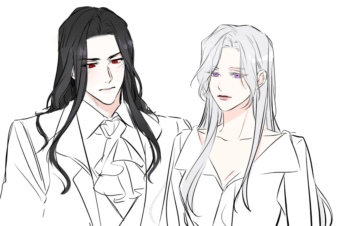 일하다말고 그린 카엘헤스 성전환 
근데 카엘이 너무 취향....
어쩔 수 없음 카엘은 남캐일때도 내 취향이었음