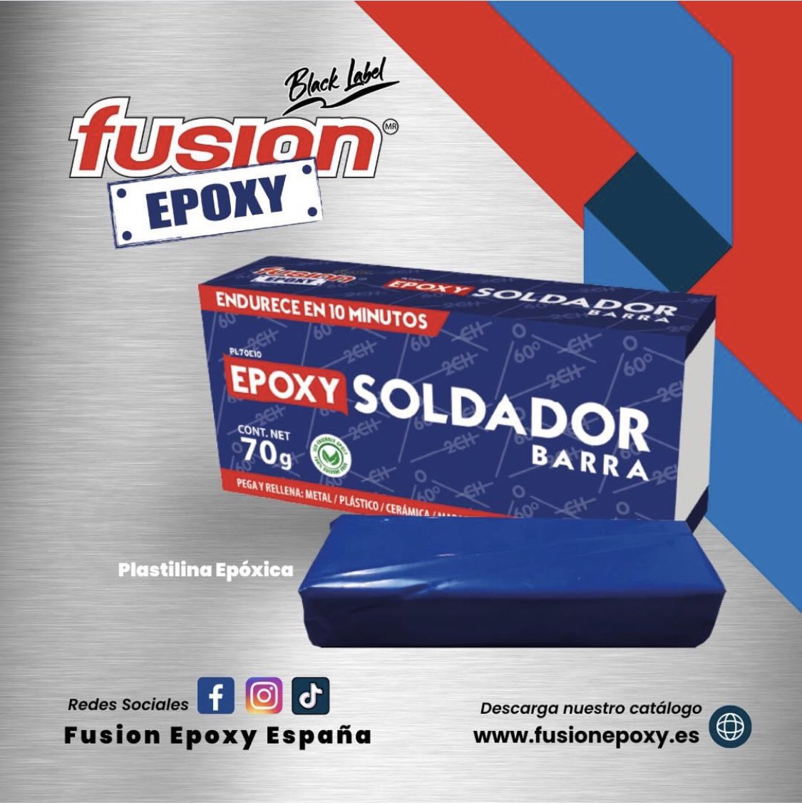 EpoxyFusion's tweet image. Epoxy Soldador
Tubo Acero
Tubo pegamento transparente
Plastilina Epóxica

Es una línea innovadora de pegamentos epoxicos líquidos trasparentes, metálicos y presentación Plastilina.