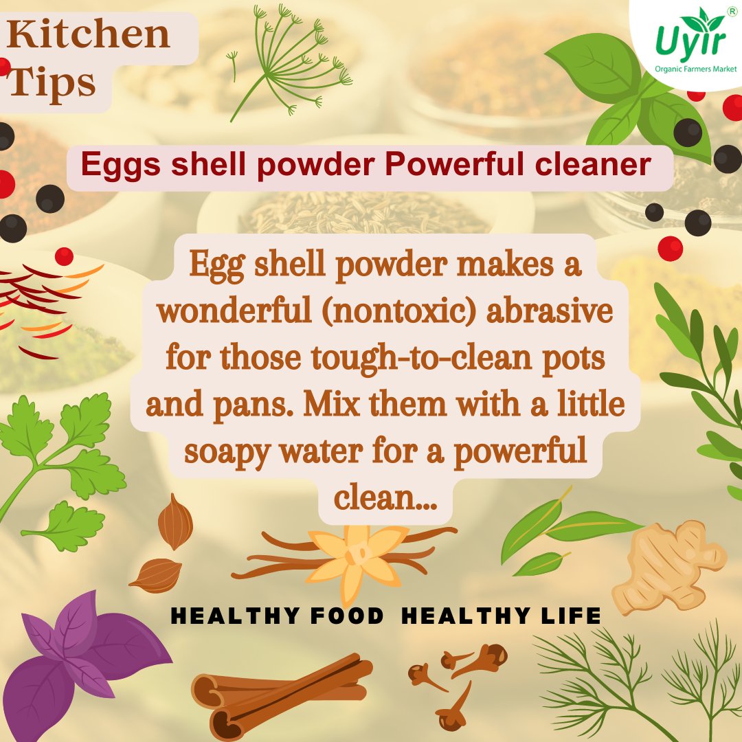 🥚🌟 Discover the Magic of Egg Shell Powder, Your Ultimate Powerful Cleaner! 🌟🥚

#uyirorganic #uyirorganicfarmers #uyirorganicfarmersmarke #organicfarming #organicproducts #healthiswealth #healthylife #healthyfood #healthiswealth #EcoCleanLiving #NaturalCleaning #EggShellPower
