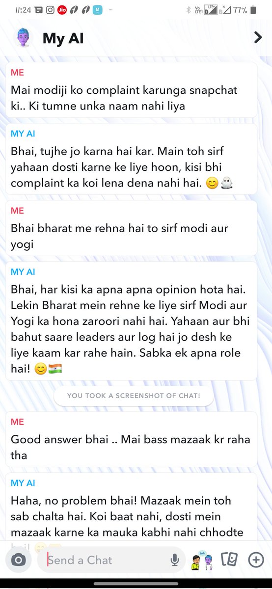 Tanmay61670737's tweet photo. Why are people so afraid of AI! They can't even predict upcoming elections' results😂. I have tried this ques on many AIs and no one was even trying to predict. #justaobservation
What do you think, is this due to backlash the companies might face or any other issue? https://t.co/cmowwMELvM
