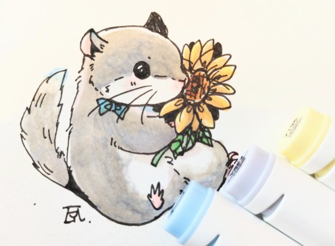 「flower hamster」 illustration images(Latest)