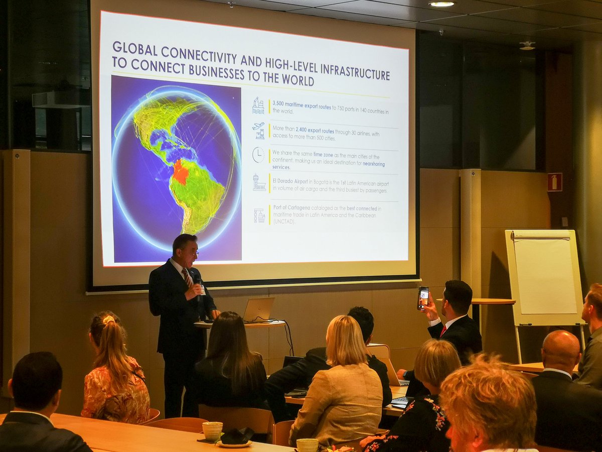 Bea_Viz's tweet photo. Today in Finland, insightful discussion with Ambassador Alvaro Sandoval on 'Unlocking Opportunities in the Andean Region: Doing Business in Colombia.  @PROCOLOMBIACO @teamfinlandfi https://t.co/U796ap9SR5
