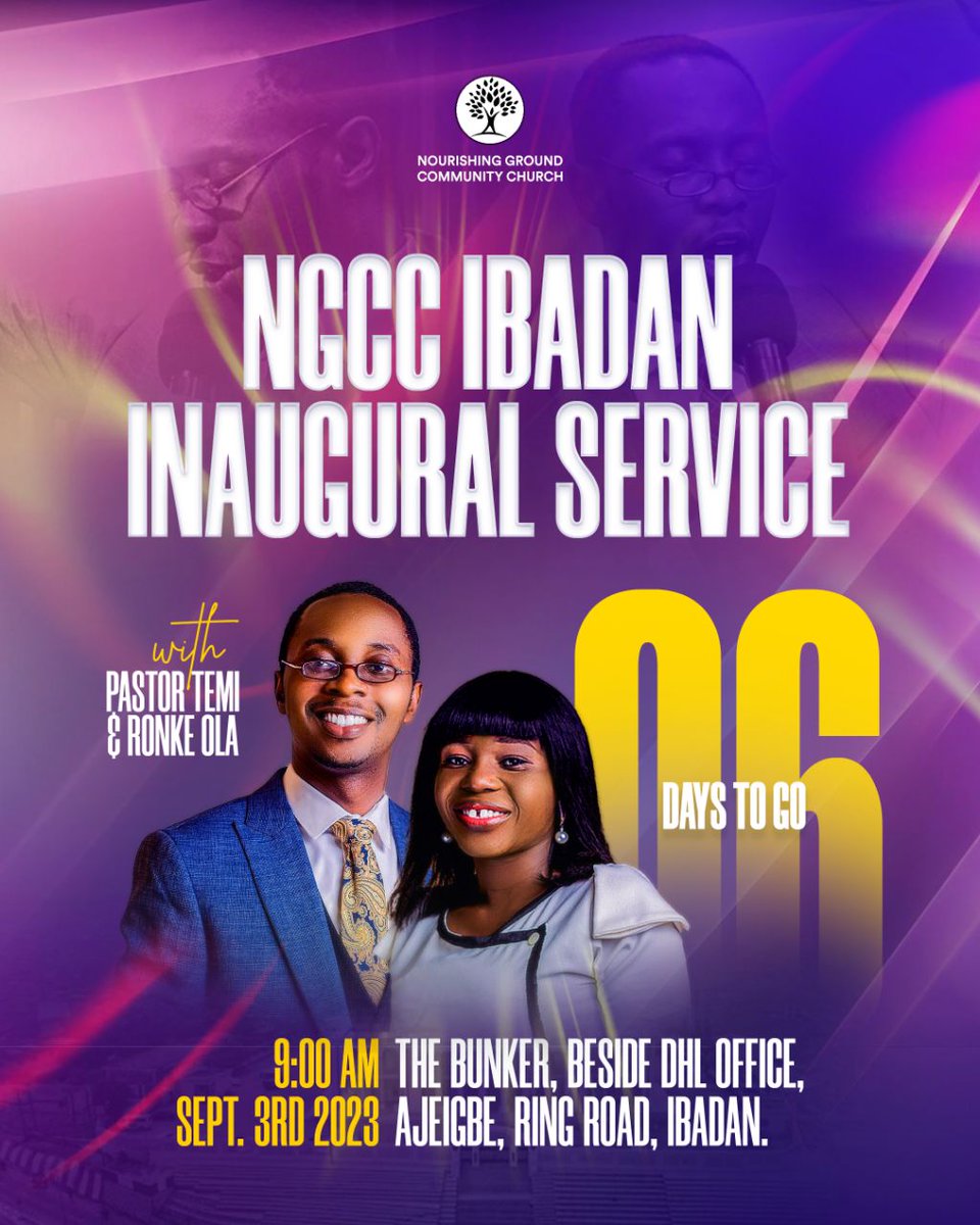 ptemiloluwaola's tweet image. How many hours make 6 days? 🤔 

The countdown is on! 😁👏

It&apos;s 6 days to the inaugural Service of NGCC Ibadan. The gospel prevails in the city of #Ibadan.

Are you ready? 😁🎉