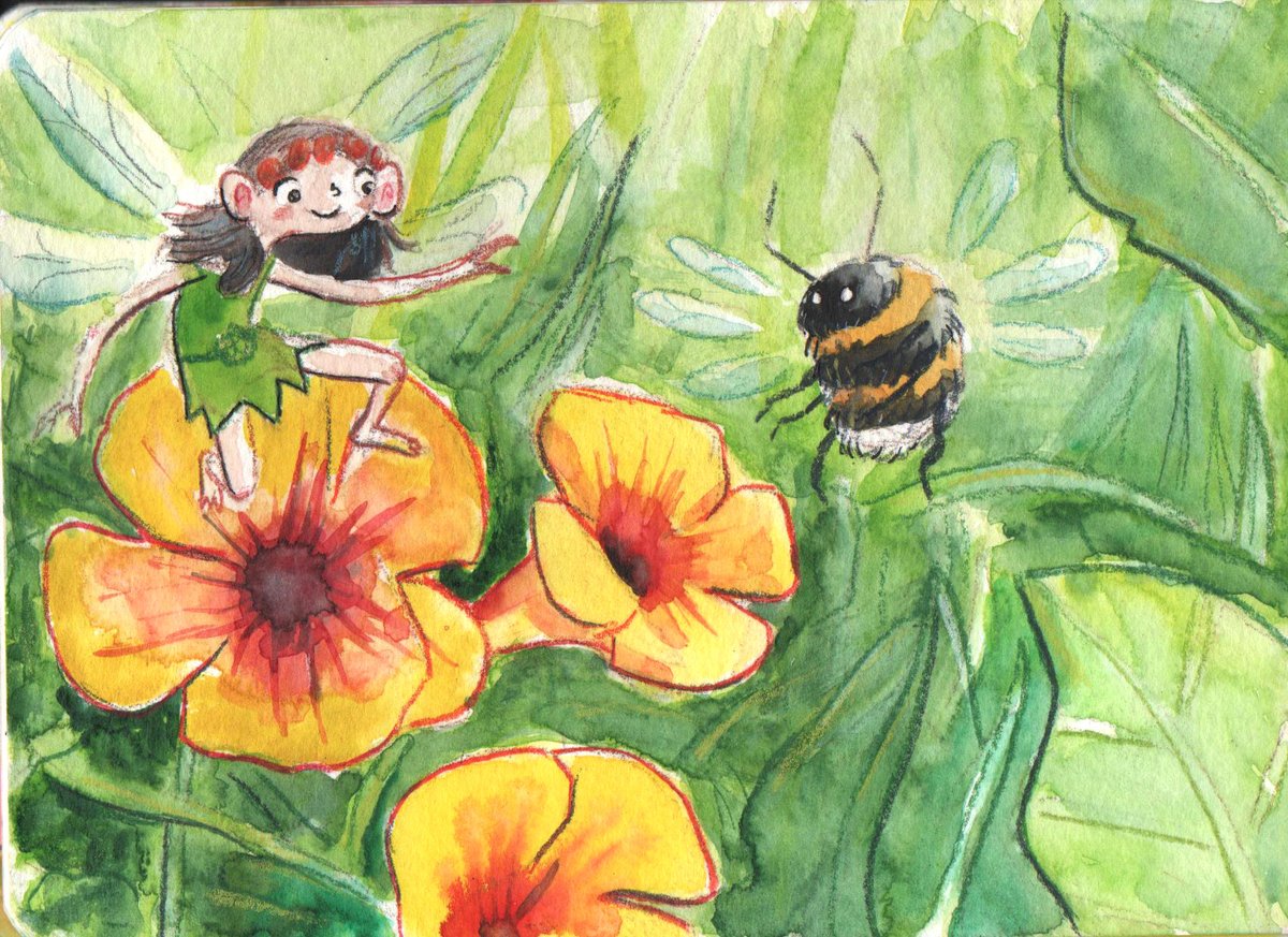 AtOLOnia_'s tweet photo. What if I tell you that there is a whole world in your garden with its own balance and its tiny cute characters?
#faeries #insects #childrensbooks #illustration #WritingCommunity https://t.co/Yny3O0qrHV