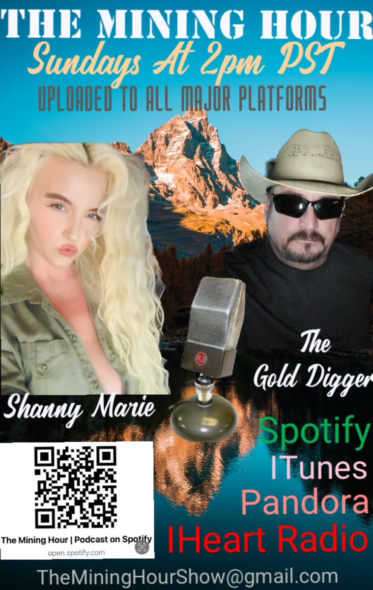 Sunday Sept 3rds Episode Of
⚒️The Mining Hour⚒️
▶️Uploaded To All Major Platforms
🕰️At 2 pm PST
⚜️This Is A Golden Hour
⛏️For The Small &amp; Recreational
⚜️Gold &amp; Mineral Miner
⛰️You Won’t Wanna Miss 
 🪨As It Will Rock

#goldfever #GOLD #gemstones #goldmining #podcast #TuneIn