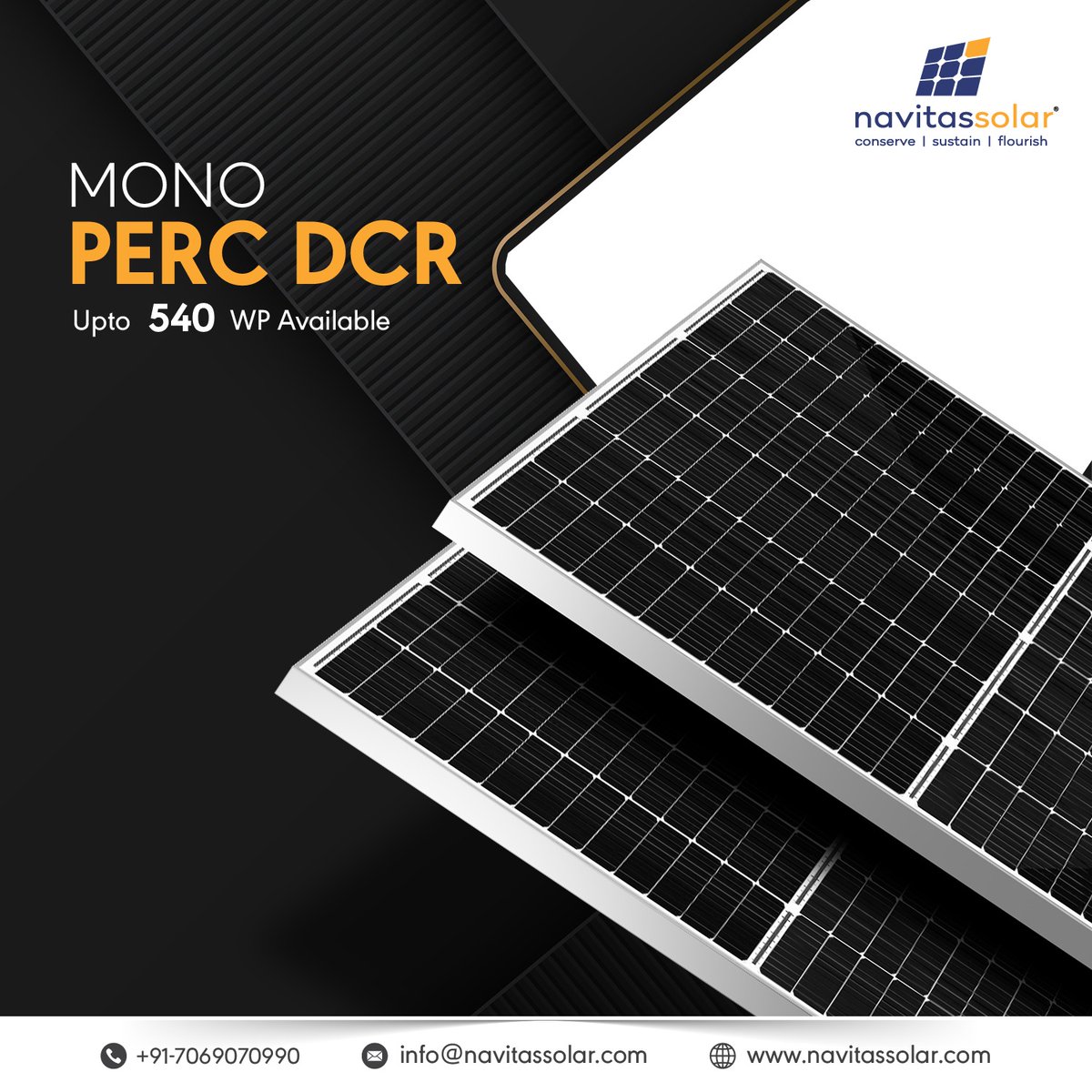 Introducing the #solar #innovation from Navitas Solar Company #MONO #PERC #DCR Panels 𝐮𝐩 𝐭𝐨 𝟓𝟒𝟎 𝐖𝐚𝐭𝐭𝐬. To know more Visit us at: navitassolar.com Write to us at: info@navitassolar.com Call us at +91 70690 70990 #NavitasSolar