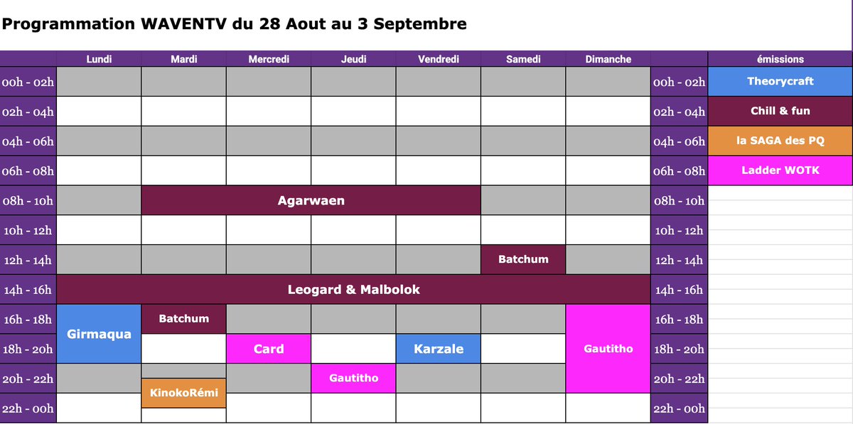 WavenTV's tweet photo. Un planning un peu plus léger pour cette 3ème semaine depuis le retour de la WavenTV mais un jolie planning quand même avec plein de streams #WAVEN ❤️️
https://t.co/kJC4VTohM1 https://t.co/ZeD3VtUhZi