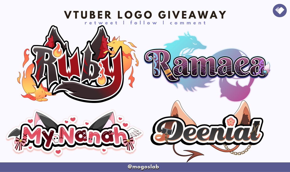mogoslab_'s tweet photo. 🎉Logo Giveaway🎉
Ends: August 30th

To enter:
☑️ Follow ʕ•́ᴥ•̀ʔっ
☑️ Comment &amp; Retweet
Good Luck 🍀

#VtuberDebut  #Vtuber https://t.co/m6cS6e1tuN