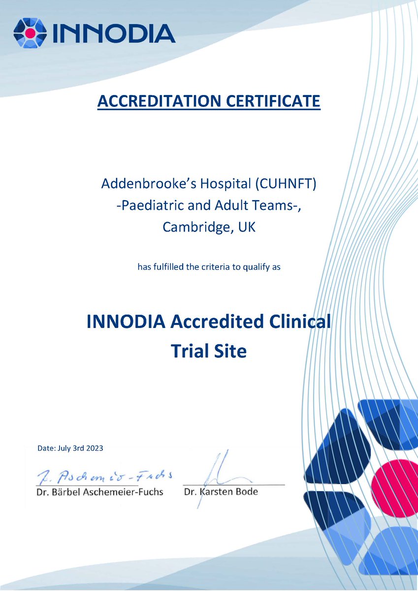 "We are excited about being part of the CTS INNODIA Network and looking forward to participating in new trials aimed at preventing and curing Type 1 diabetes".
