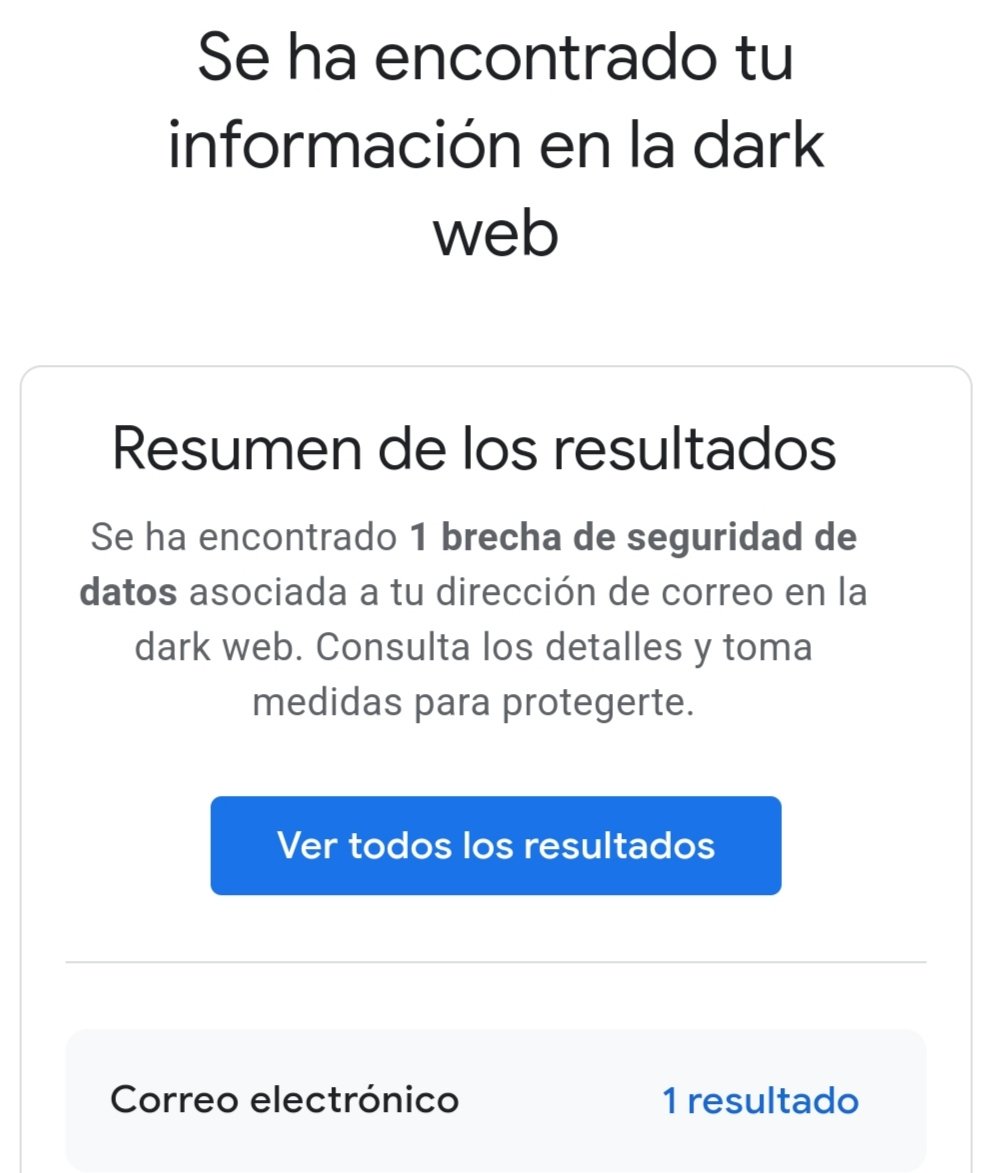 CiberPoliES's tweet photo. Google ha lanzado una herramienta para comprobar si tú email se ha filtrado en la DarkWeb. Se entra desde aquí: https://t.co/UyozGDHUTS y pulsando en el botón de "Informe sobre DarkWeb" nos dirá el sitio en el que se robó el dato. #eCrime https://t.co/fFOqYCjrvi