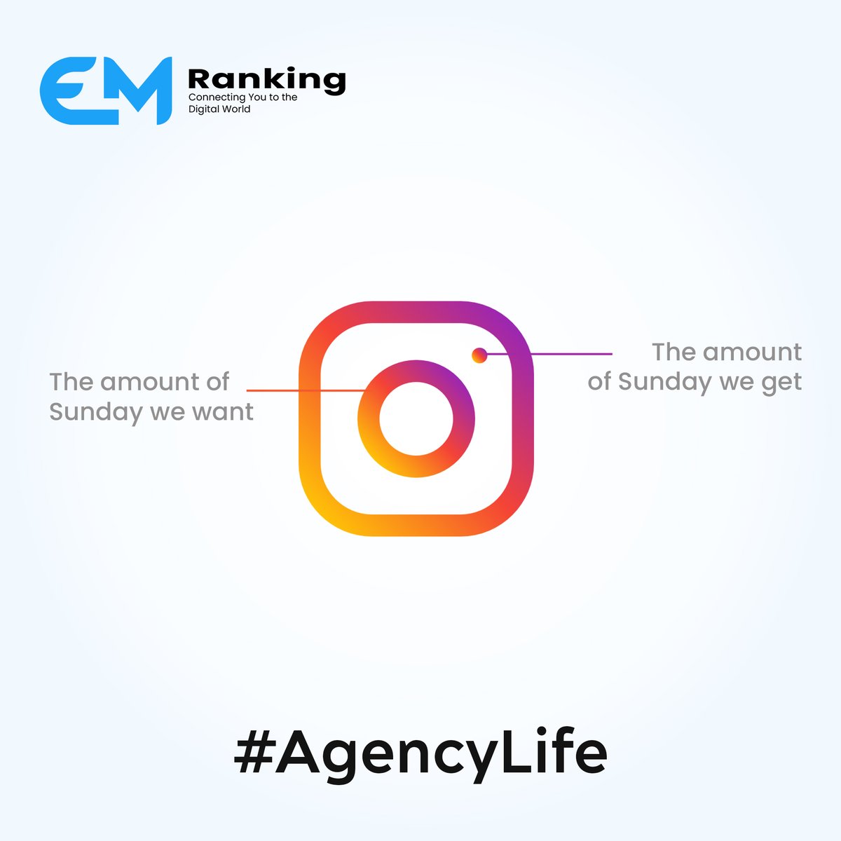 Drowning in the Monday blues!

#emranking #elitemindz #digitalmarkeing #digitalmarketingservices #SocialMediaSuccess #MarketingMomentum #ProjectTimeline #DigitalTriumphs #StrategyUnveiled #ResultsDriven #SocialMediaMagic #MarketingMastery #BrandPresenceMatters #BrandJourney