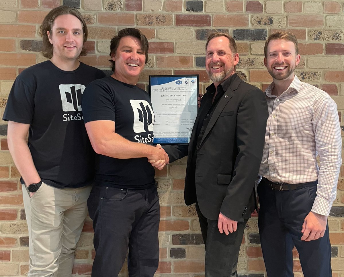 <a href="/SiteSeeHQ/">SiteSee</a>  proudly announces its #ISO27001:2022 Data Security Certification.  We thank Brendan Newell David Winsor and the CyberPathways team for showing  professionalism in leading SiteSee through the compliance.
Read more t.ly/pB9dc