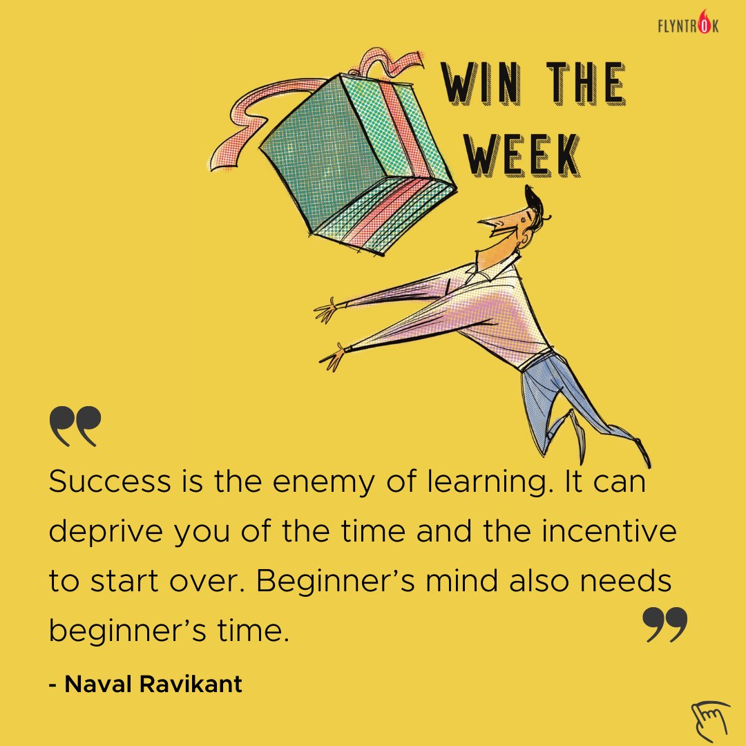 1/2
Success brings blindspots. 
This week, examine your successes! 
Under it is a goldmine to explore.

#wintheweek