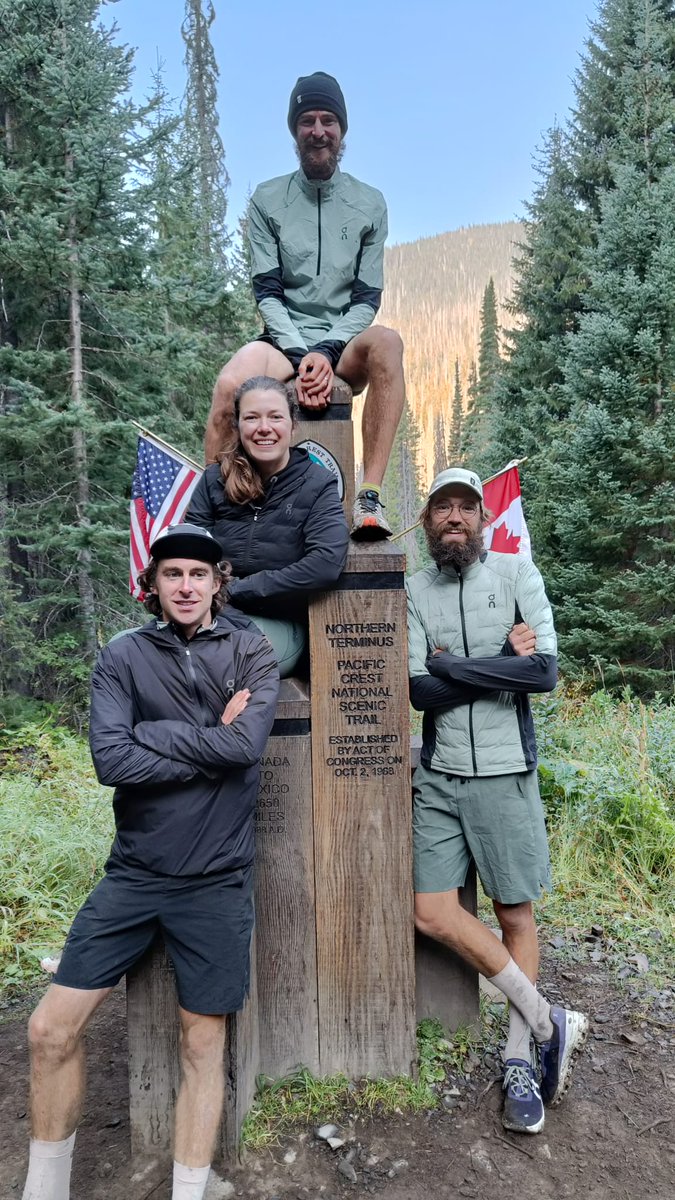 FrankDecorte's tweet photo. This is really the last tweet with some nice pics and videos of the arrival of #KarelSabbe at Nothern Terminus of the #PCT with an unbelievable #FKT of 46days, 12 hours and 50 minutes. https://t.co/XkX5drfuX9