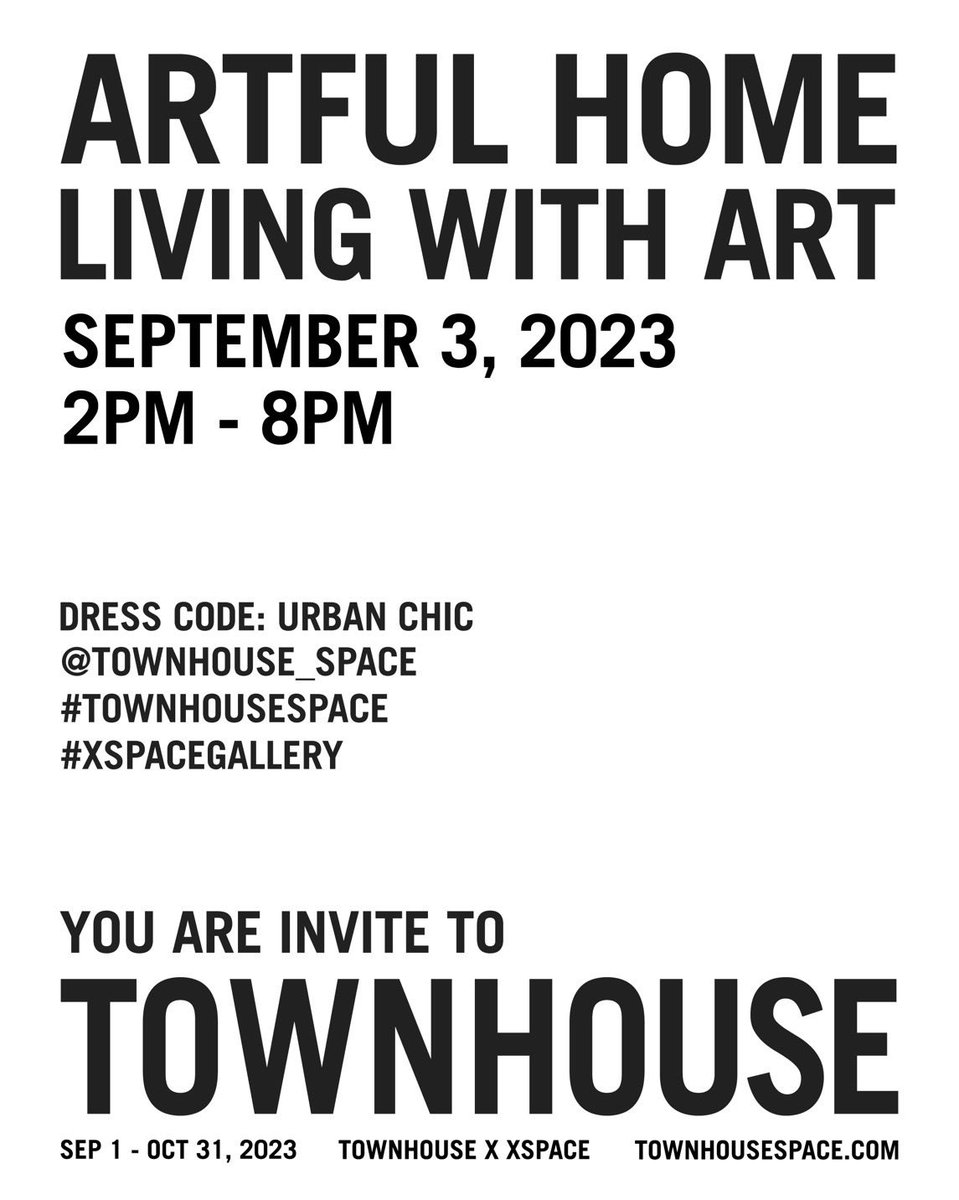 sophieindahaus's tweet photo. #ขออนุญาตเรียนเชิญอย่างเป็นทางการนะคะ
.
‘Artful Home: Living with Art’ 
by TOWNHOUSE in collaboration with Xspace Gallery

TOWNHOUSE: ‘Artful Home: Living with Art’ 
opens September 1 - October 31, 2023 from 11am - 8pm 

More info:
https://t.co/0cbxADY7xS

#ArtfulHome #TOWNHOUSE https://t.co/VVsnwztMpN