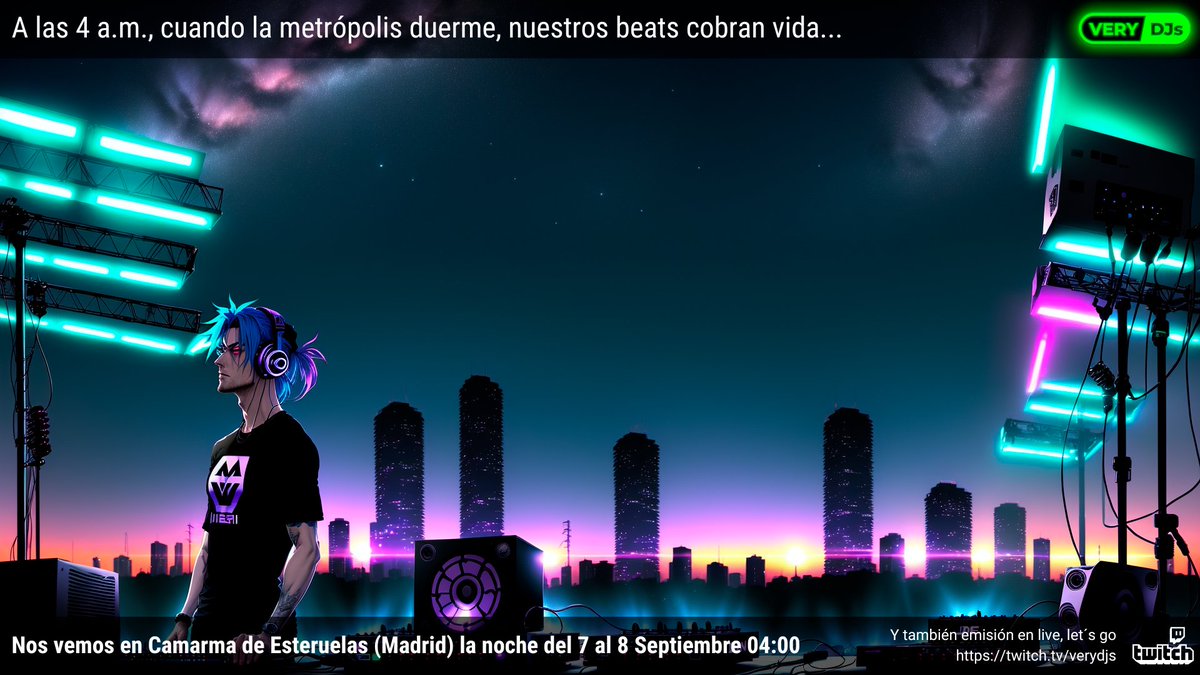 verydjs's tweet photo. A las 4 a.m., cuando la metrópolis duerme, nuestros beats cobran vida... ¿Listo para la experiencia? Marca la fecha: Camarma Esteruelas, Madrid. 7 al 8 de Septiembre. #TechnoNightsMadrid https://t.co/wQ1Vm9XGEl