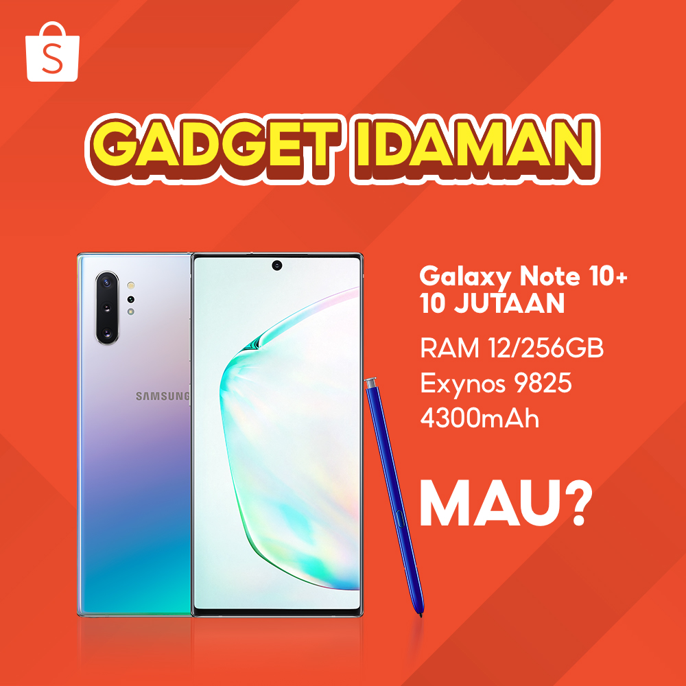 ShopeeID's tweet photo. Sobat Shopee! Mau mimin kirimin GALAXY NOTE 10+? REPLY "MAU" langsung ya!!!! https://t.co/K64oOcBYFY