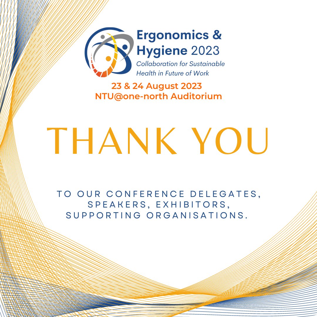 IEH_SG's tweet photo. Wrapping up an incredible Ergonomics and Hygiene 2023 Conference and Exhibition! 🌟 A heartfelt thank you to all our  delegates,  speakers,  exhibitors, and invaluable supporting organisations for making this event a resounding success. 🙌🔬🤝 Keep the conversation going #EH23 https://t.co/IzAlmBaTuU
