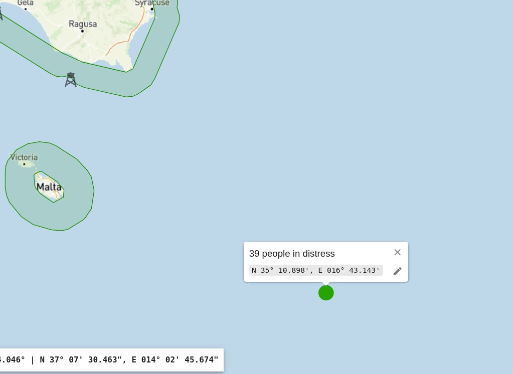 🆘! ~39 people in distress in the Central Med! 

Alarmphone alerted authorities about a group who escaped #Libya several days ago. They are drifting as they ran out of fuel and waves are dangerous. 
We ask #Italy and #Malta to launch a rescue operation immediately!