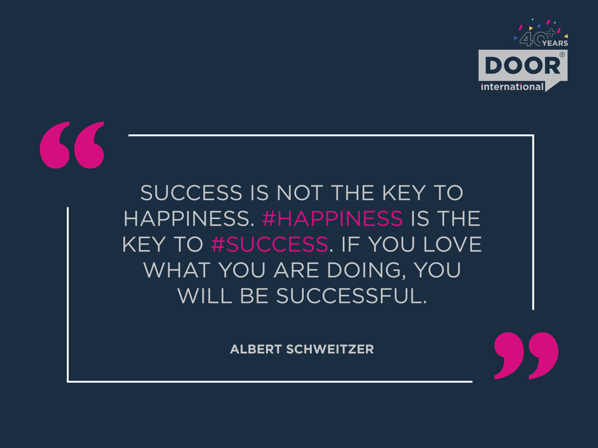 DOOR_Training's tweet photo. Happiness Fuels Success! 🌟💫When you love your work, success becomes a natural outcome.
So, follow your passion, embrace your journey, and let your enthusiasm light the path to success. 
Let's make this week incredible together!
#MondayMotivation #HappinessLeadsToSuccess https://t.co/UKyK1GANvo