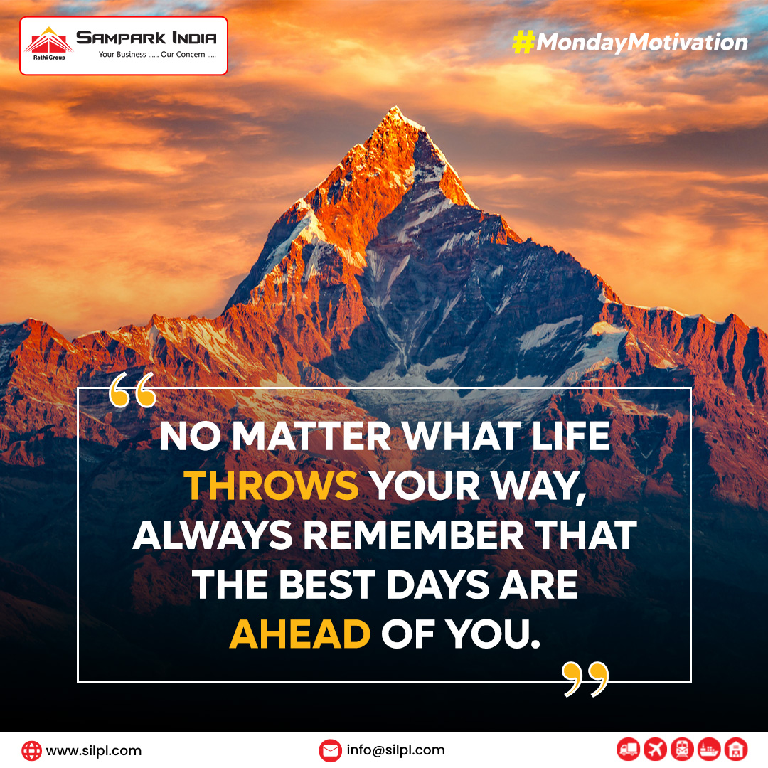 SilplIndia's tweet photo. #MondayMotivation There will be tough times in life, but your strength and determination will lead to a brighter future filled with even greater joys.
.
.
.
#motivationmonday #challengeyourself #believeinyourself #strongdetermination #facechallenge #samparkindialogistics https://t.co/WwTGPANCyh