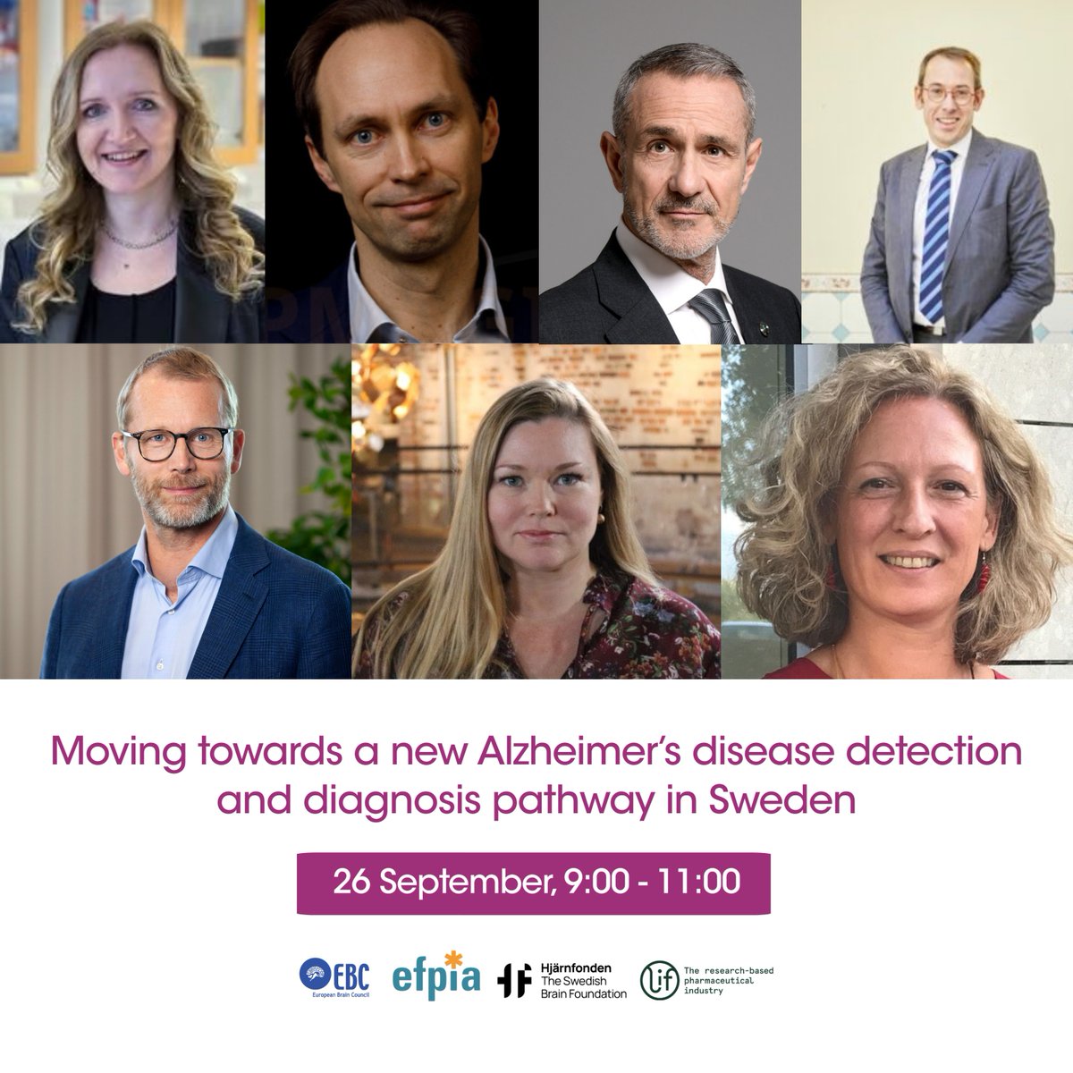 Less than a month until the Rethinking #Alzheimer’s disease virtual event!

📆 26 September 2023
🕘 09:00 – 11:00

Join the discussion &amp; learn how we can move towards a new Alzheimer’s disease #detection 🔎 &amp; #diagnosis 👨‍⚕️ pathway in Sweden!

Register now👉bit.ly/44nPlDC