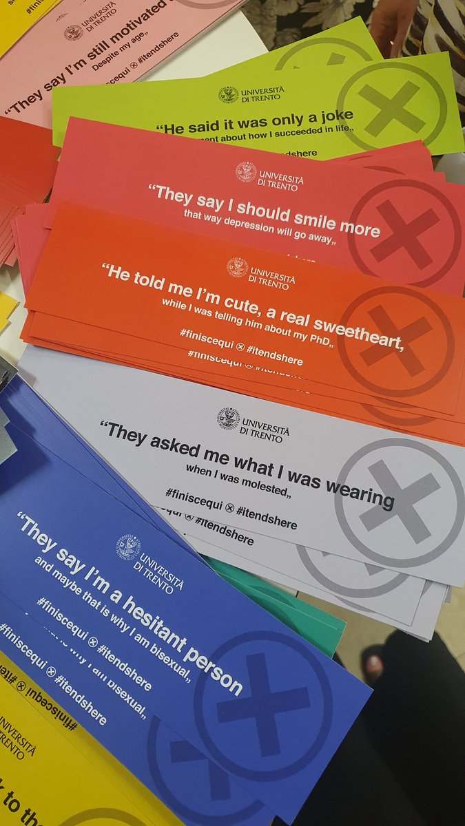 PstrossKaro's tweet photo. The idea of apolitical universities does not resonate among #EUPRIO2023 Awards competitors. This campaign by @UniTrento raises awareness about discrimination and stereotypes manifested through discoursive practices. Let universities be activist when it means protecting people! 💪 https://t.co/zaJMaIXsZE