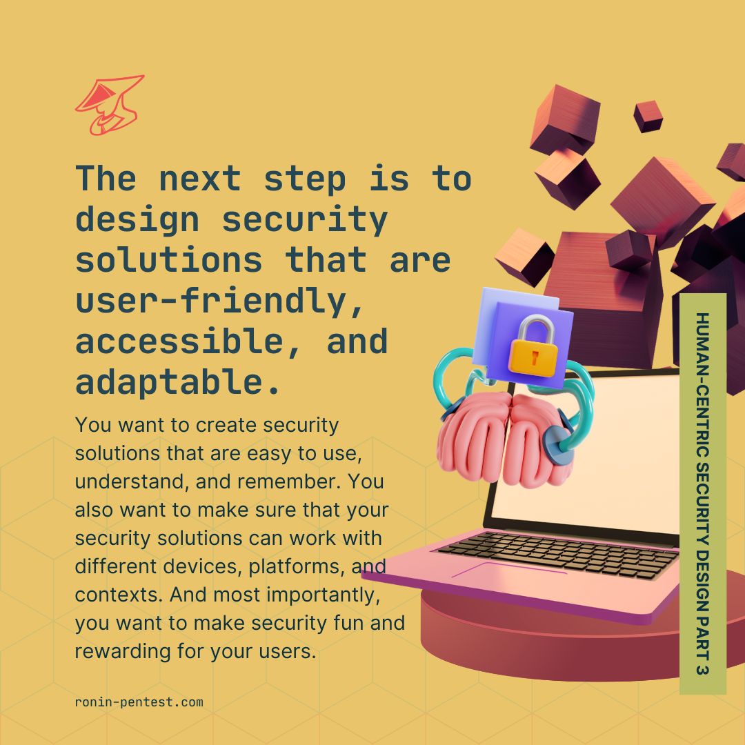 RoninPentest's tweet image. Human-centric security design is a new way of thinking about cybersecurity that puts users at the center. #VulnerabilityManagement #OnlineSafetySolutions #DataProtectionPartner #RoninPentest #defenseindepth