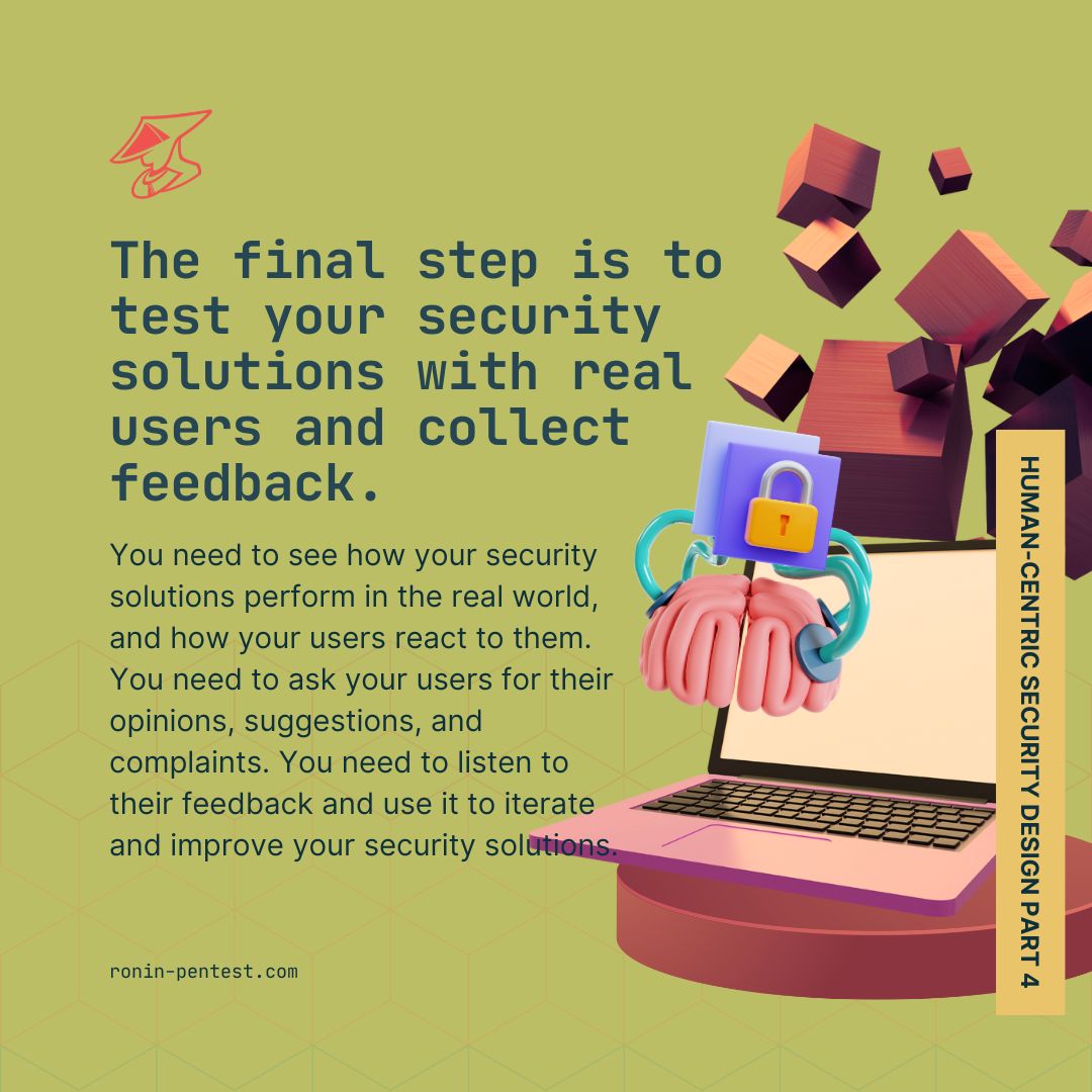 RoninPentest's tweet image. Human-centric security design is a new way of thinking about cybersecurity that puts users at the center. #VulnerabilityManagement #OnlineSafetySolutions #DataProtectionPartner #RoninPentest #defenseindepth
