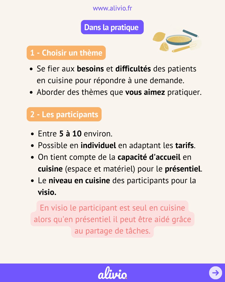 alivio_app's tweet photo. Nous avons organisé avec @dietalanoa un webinaire sur les ateliers cuisine que vous pouvez revoir en replay sur votre espace Alivio.

#alivioapp #aliviopro #dietetique #dieteticienne #dieteticien #btsdiet #btsdietetique #diet #alimentation #sante #dieteticiennenutritionniste https://t.co/MunFfXrai9