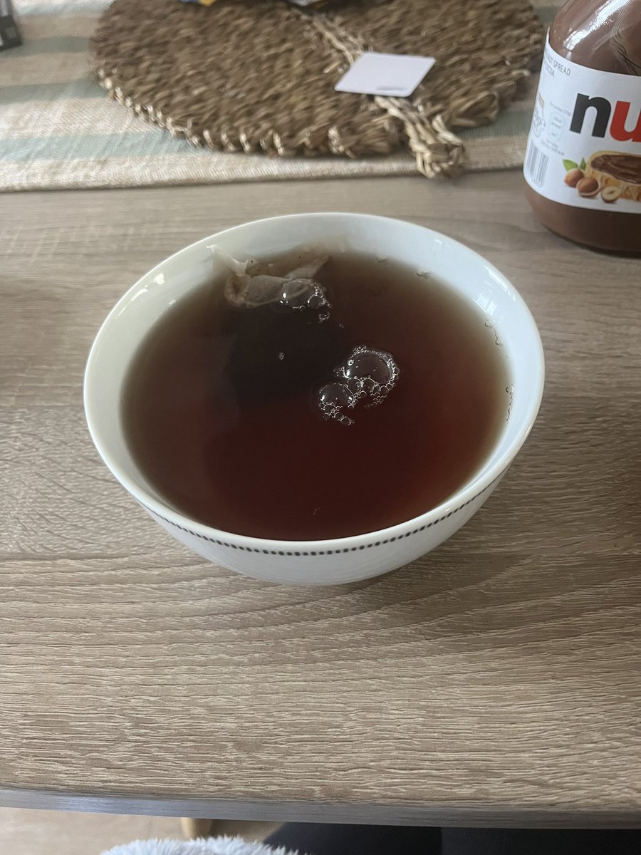 The infamous bowl of tea.