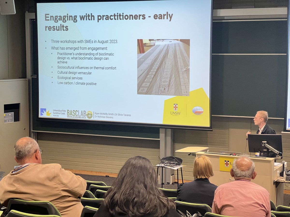 BASC_Lab's tweet photo. Brilliant presentation from @RyanMcNeilly_ at #ICUC11Sydney on some early results from his PhD studies. A different (new?!) approach to the traditional #urbanclimate studies. Great discussion and feedback too! @usceduau #urbanplanning @ICUC11Sydney https://t.co/bs81fWaTzP