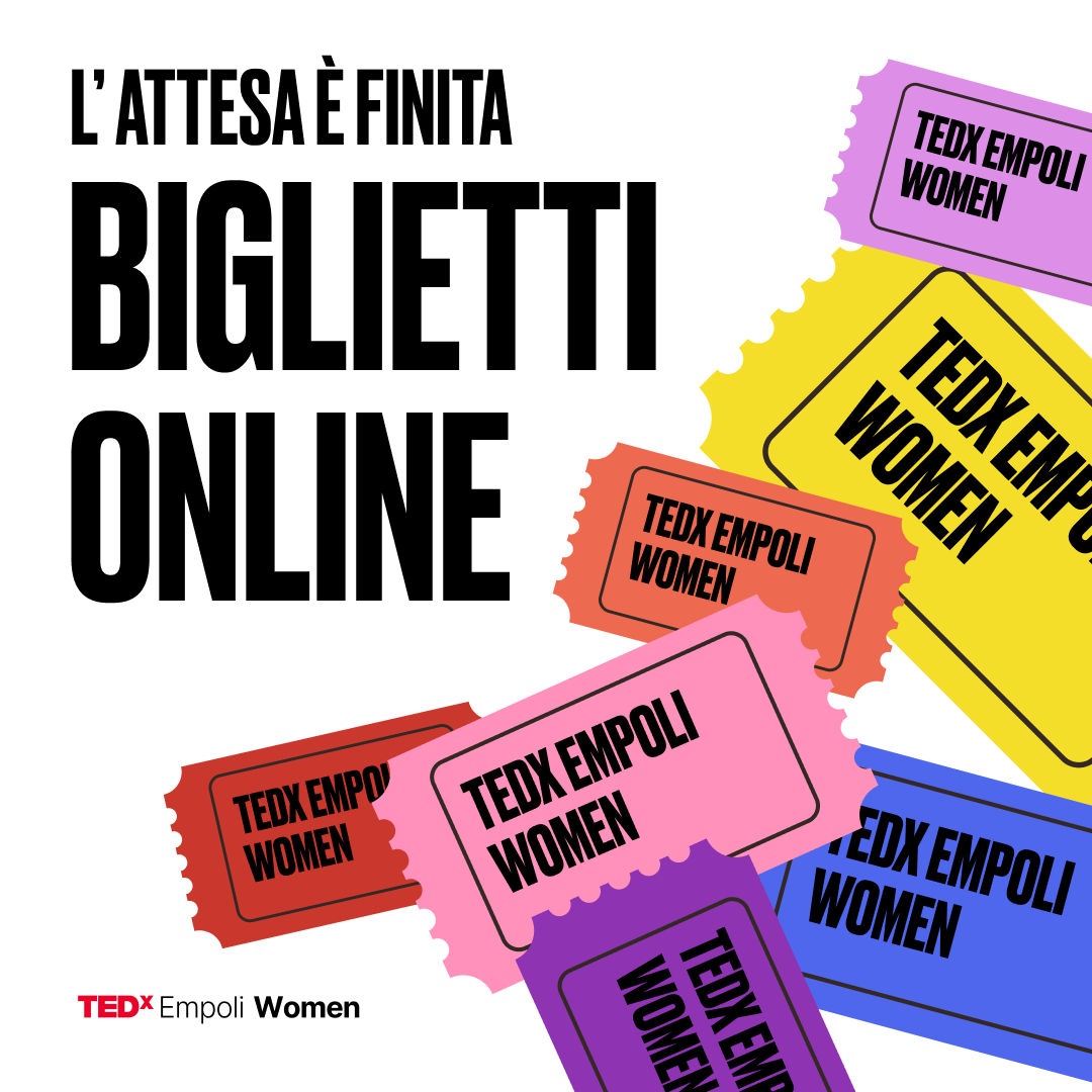 ❌ Sono online i biglietti per il TEDxEmpoli Women!

🗓 Sabato 21 ottobre
📍 Teatro Il Momento
🎤 6 Speaker + 1 intervento

Info 👉 tedxempoli.com/ticket/

#TEDxEmpoliWomen #tedxempoli #tedx #empoli
#parole #nonhoparole #biglietti
#bigliettionline