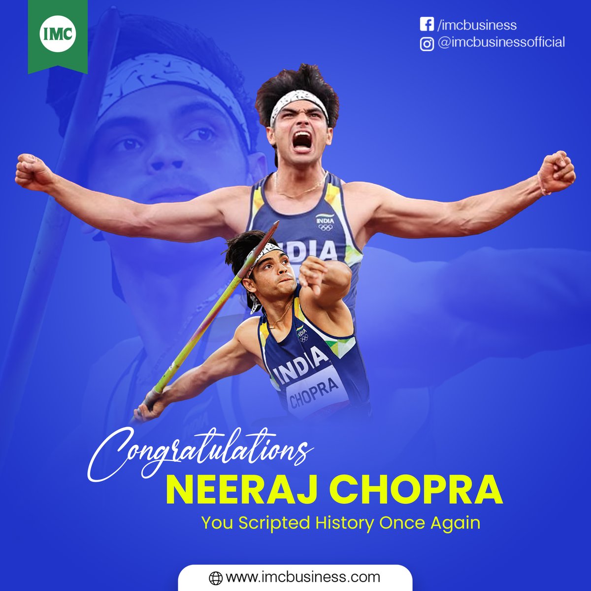 imcmktindia's tweet photo. A golden and glorious moment for India as Tiranga unfurls again, this time in Budapest. Congratulations
@Neeraj_chopra1
for becoming the first Indian athlete to win a gold medal at the World Championships 2023 #NeerajChopra #WorldAthleticsChampionships #Budapest2023 https://t.co/VUiHoOnLJs