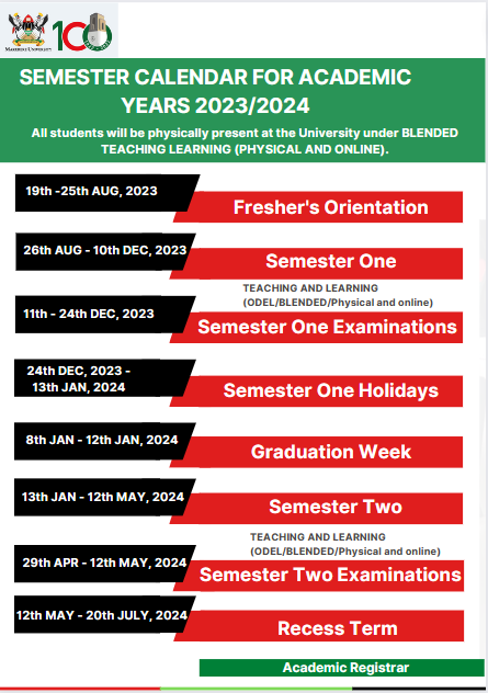 Teaching and learning start today. Check out the calendar, shared by <a href="/MakerereAR/">Academic Registrar's Office -Makerere University</a>