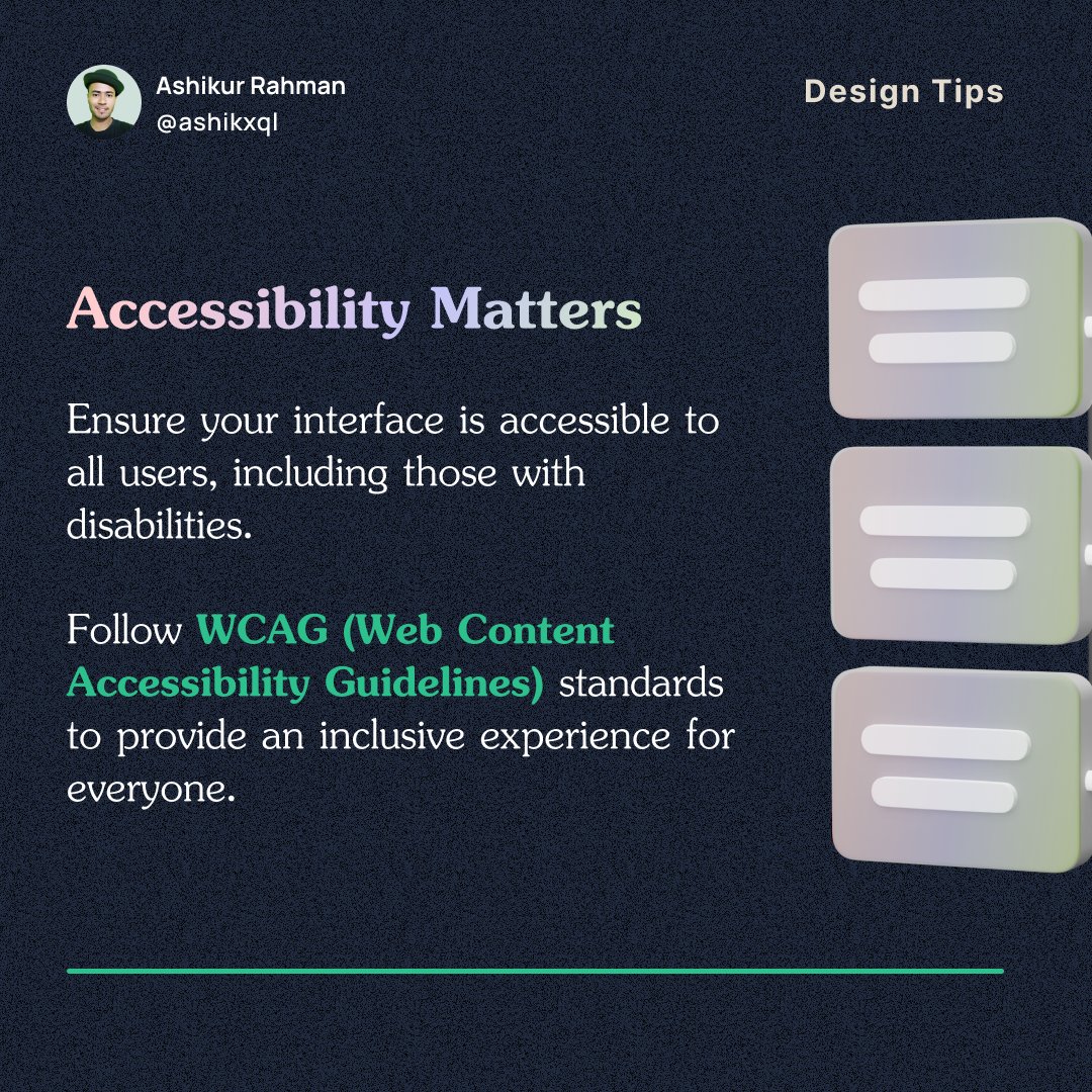ashikxql's tweet image. 😎 Simplifying User Interfaces and Creating Intuitive Navigation.

Visit: designpicko.com

#ClearNavigation #SimplifyUX #EasyNavigation #ClutterFree #UserTesting #EngagingUI #SimpleInteractions #IntuitiveDesign #UserExperience #SimplifiedUI #OrganizedUI #DesignSimplicity