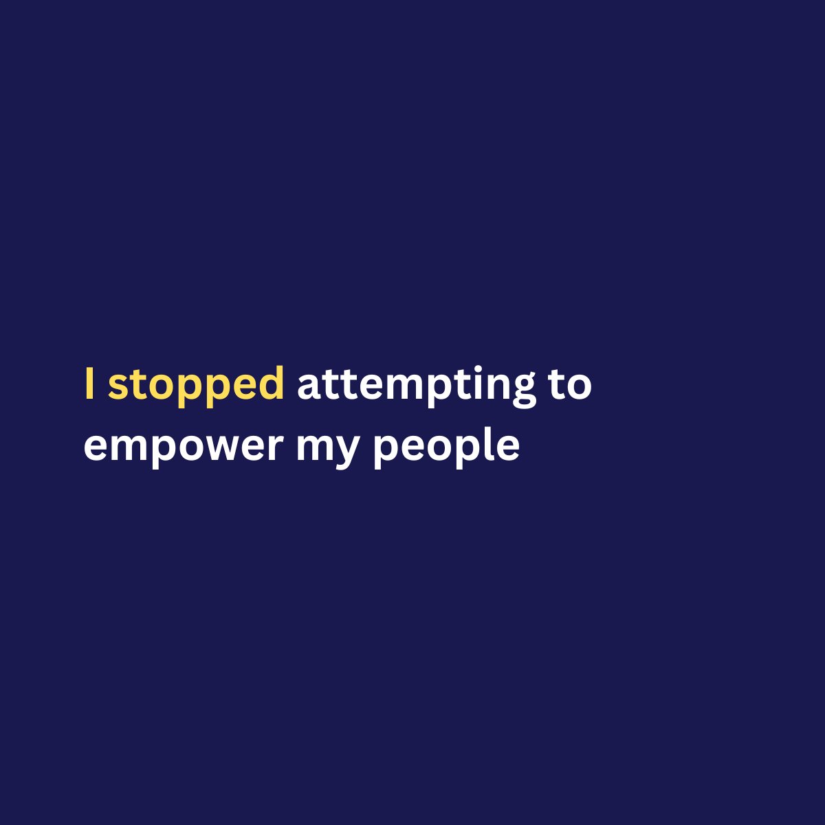 d_thesimplifier's tweet image. No one empowers anyone.

I can't empower my team. 
I can only amplify the qualities that already reside within them.

I stopped trying to empower my people.
Instead, I shifted my focus to finding the right individuals with the right qualities for my business.

#thesimplifier