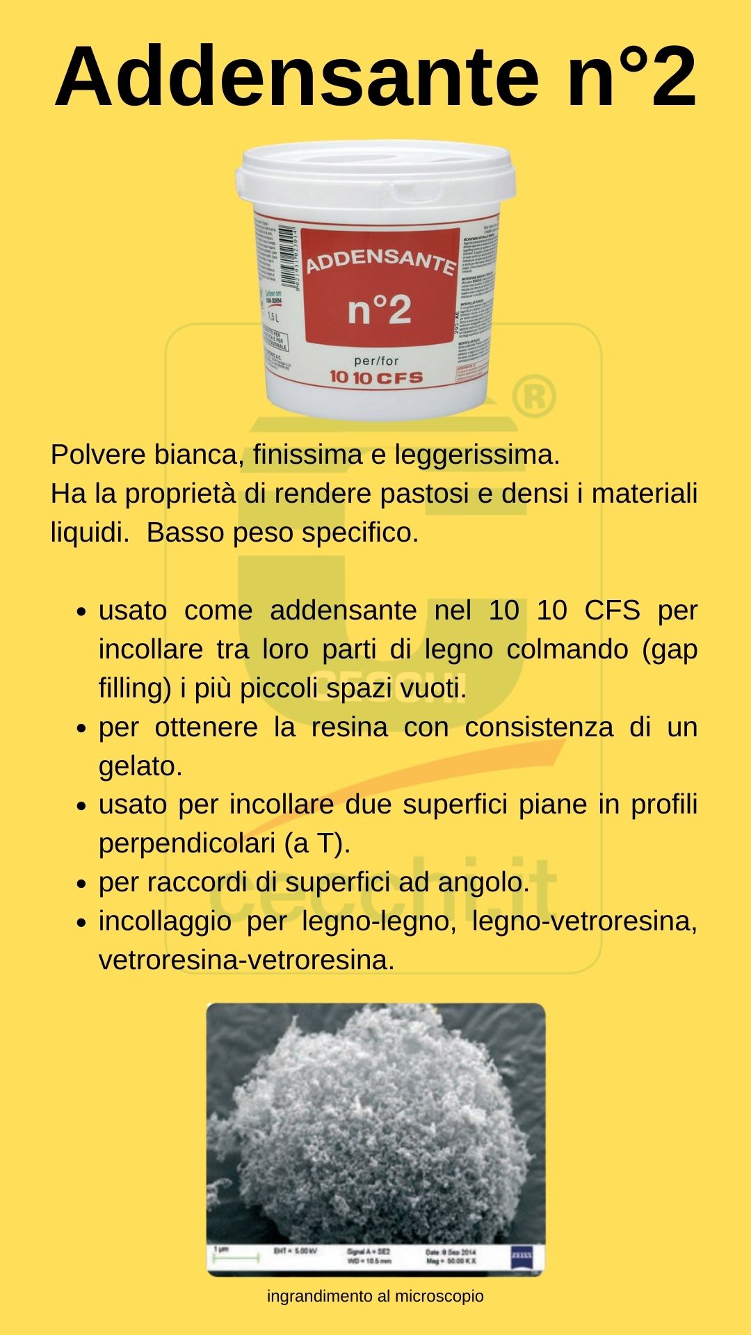 I nostri additivi per le resine epossidiche - Cecchi dalla parte